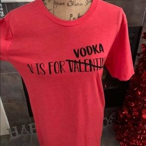 V is for Vodka Valentine’s Day tshirt